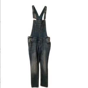 MOSSIMO DENIM SIZE SMALL MEDIUM BLUE SLIM LEG OVERALLS